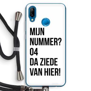 CaseCompany Da ziede van hier: Huawei P20 Lite Transparant Hoesje met koord