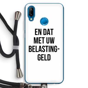 CaseCompany Belastinggeld: Huawei P20 Lite Transparant Hoesje met koord