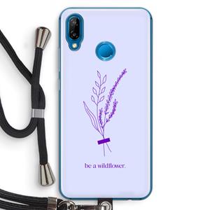 CaseCompany Be a wildflower: Huawei P20 Lite Transparant Hoesje met koord