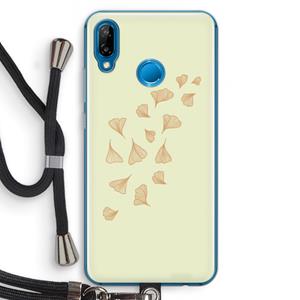 CaseCompany Falling Leaves: Huawei P20 Lite Transparant Hoesje met koord