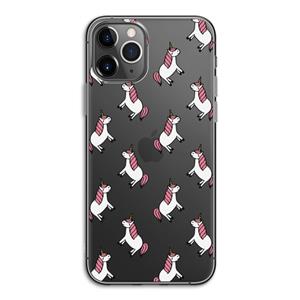 CaseCompany Eenhoorns overal: iPhone 11 Pro Transparant Hoesje