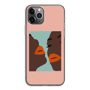 CaseCompany Orange lips: iPhone 11 Pro Transparant Hoesje