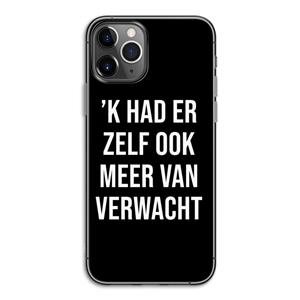 CaseCompany Meer verwacht - Zwart: iPhone 11 Pro Transparant Hoesje