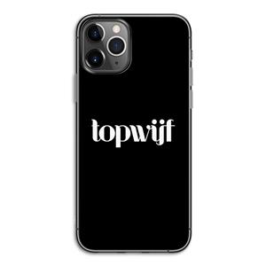 CaseCompany Topwijf Zwart: iPhone 11 Pro Transparant Hoesje