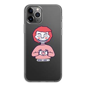 CaseCompany Hartje: iPhone 11 Pro Transparant Hoesje
