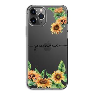 CaseCompany Zonnebloemen: iPhone 11 Pro Transparant Hoesje