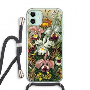 CaseCompany Haeckel Orchidae: iPhone 11 Transparant Hoesje met koord