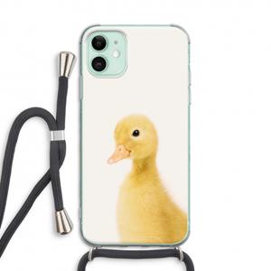 CaseCompany Duke: iPhone 11 Transparant Hoesje met koord