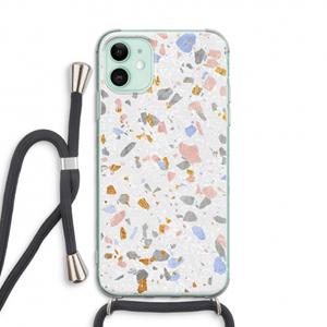 CaseCompany Terrazzo N°8: iPhone 11 Transparant Hoesje met koord