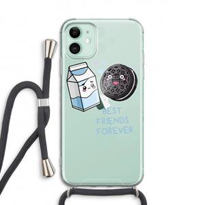 CaseCompany Best Friend Forever: iPhone 11 Transparant Hoesje met koord