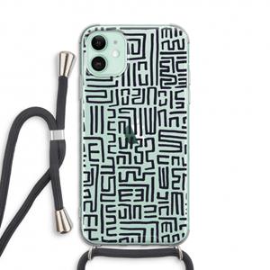 CaseCompany Moroccan Print: iPhone 11 Transparant Hoesje met koord