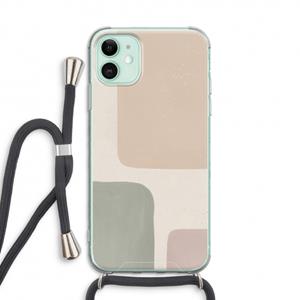 CaseCompany Geo #7: iPhone 11 Transparant Hoesje met koord
