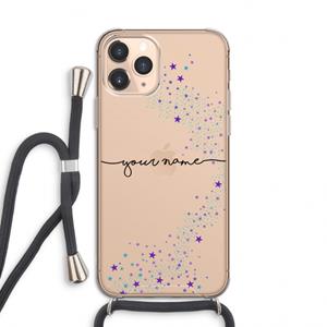 CaseCompany Sterren: iPhone 11 Pro Transparant Hoesje met koord
