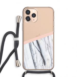 CaseCompany A touch of peach: iPhone 11 Pro Transparant Hoesje met koord