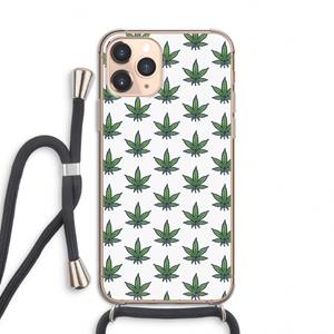 CaseCompany Weed: iPhone 11 Pro Transparant Hoesje met koord