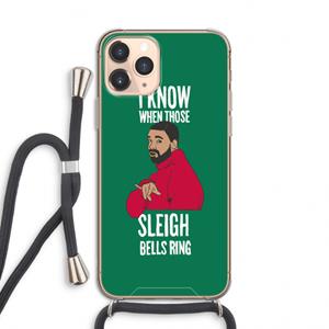 CaseCompany Sleigh Bells Ring: iPhone 11 Pro Transparant Hoesje met koord