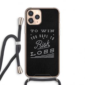 CaseCompany Risk loss: iPhone 11 Pro Transparant Hoesje met koord