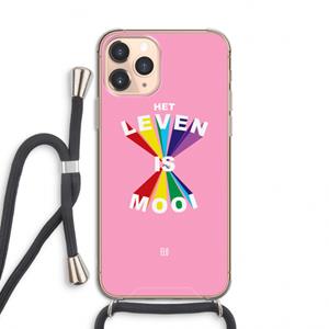 CaseCompany Het Leven Is Mooi: iPhone 11 Pro Transparant Hoesje met koord