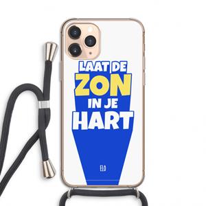 CaseCompany Laat de zon in je hart: iPhone 11 Pro Transparant Hoesje met koord
