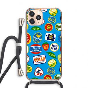 CaseCompany Fruitsticker: iPhone 11 Pro Transparant Hoesje met koord