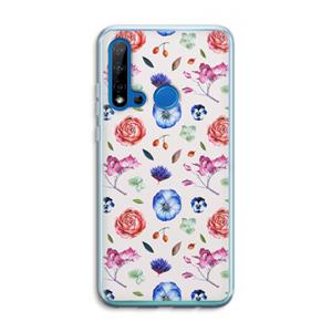 CaseCompany Bloemetjes: Huawei P20 Lite (2019) Transparant Hoesje