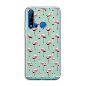 CaseCompany Flamingoprint groen: Huawei P20 Lite (2019) Transparant Hoesje