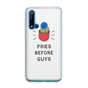 CaseCompany Fries before guys: Huawei P20 Lite (2019) Transparant Hoesje