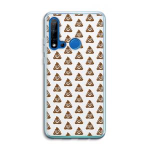 CaseCompany Poop emoji: Huawei P20 Lite (2019) Transparant Hoesje
