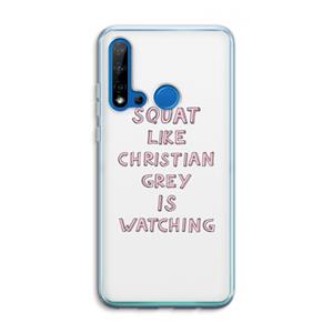CaseCompany Christian Grey: Huawei P20 Lite (2019) Transparant Hoesje