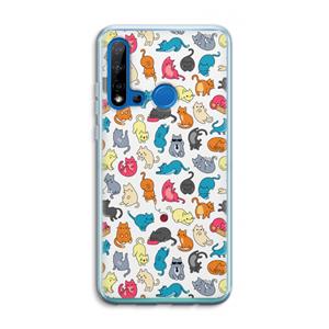 CaseCompany Kleurrijke katten: Huawei P20 Lite (2019) Transparant Hoesje