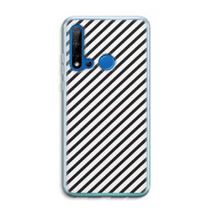 CaseCompany Strepen zwart-wit: Huawei P20 Lite (2019) Transparant Hoesje