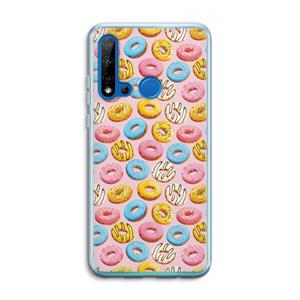 CaseCompany Pink donuts: Huawei P20 Lite (2019) Transparant Hoesje