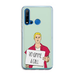 CaseCompany Gimme a call: Huawei P20 Lite (2019) Transparant Hoesje