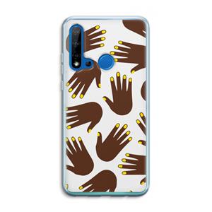 CaseCompany Hands dark: Huawei P20 Lite (2019) Transparant Hoesje