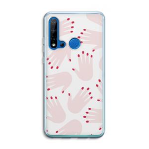 CaseCompany Hands pink: Huawei P20 Lite (2019) Transparant Hoesje