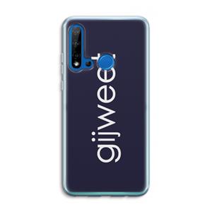 CaseCompany Gijweet: Huawei P20 Lite (2019) Transparant Hoesje