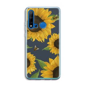 CaseCompany Sunflower and bees: Huawei P20 Lite (2019) Transparant Hoesje