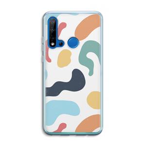 CaseCompany Memphis Shapes Blue: Huawei P20 Lite (2019) Transparant Hoesje