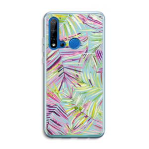 CaseCompany Tropical Palms Blue: Huawei P20 Lite (2019) Transparant Hoesje