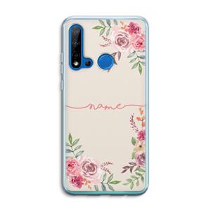 CaseCompany Rozen: Huawei P20 Lite (2019) Transparant Hoesje