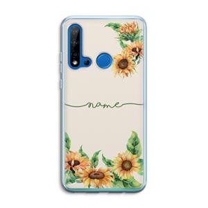 CaseCompany Zonnebloemen: Huawei P20 Lite (2019) Transparant Hoesje
