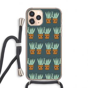 CaseCompany Sansevieria: iPhone 11 Pro Transparant Hoesje met koord
