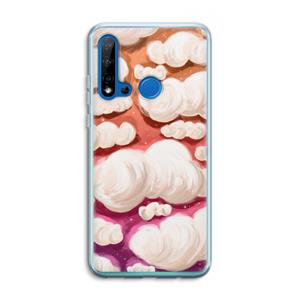 CaseCompany Katoen Wolken: Huawei P20 Lite (2019) Transparant Hoesje