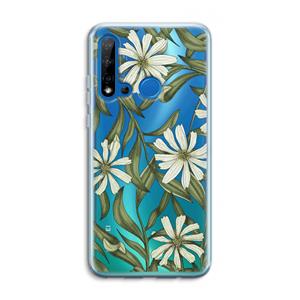 CaseCompany Wit bloemenpatroon: Huawei P20 Lite (2019) Transparant Hoesje