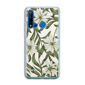 CaseCompany Wit bloemenpatroon: Huawei P20 Lite (2019) Transparant Hoesje