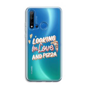 CaseCompany Pizza is the answer: Huawei P20 Lite (2019) Transparant Hoesje