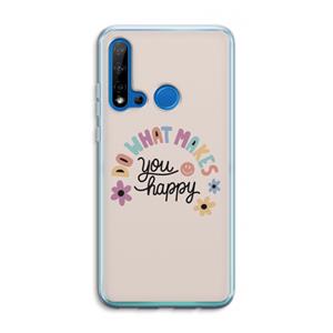 CaseCompany Happy days: Huawei P20 Lite (2019) Transparant Hoesje