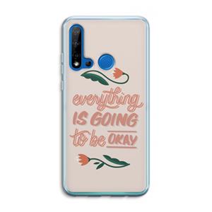 CaseCompany Optimistic flower girl: Huawei P20 Lite (2019) Transparant Hoesje