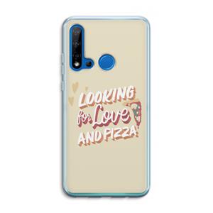 CaseCompany Pizza is the answer: Huawei P20 Lite (2019) Transparant Hoesje