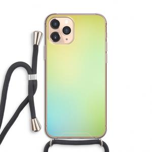CaseCompany Minty mist pastel: iPhone 11 Pro Transparant Hoesje met koord